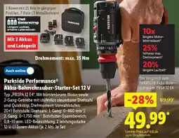 Lidl Parkside Performance Akku-Bohrschrauber-Starter-Set 12 V Angebot