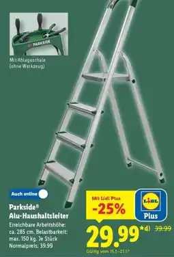 Lidl Parkside Alu-Haushaltsleiter Angebot
