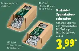 Lidl Parkside Spanplattenschrauben Angebot
