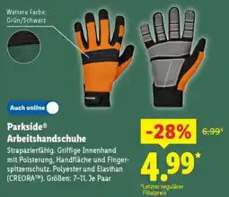 Lidl Parkside Arbeitshandschuhe Angebot