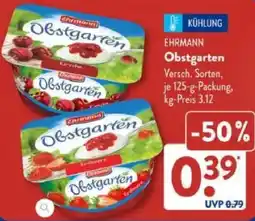 Aldi Süd EHRMANN Obstgarten Angebot