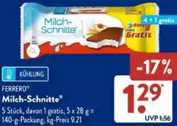 Aldi Süd FERRERO Milch-Schnitte Angebot