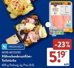 Aldi Süd MEINE METZGEREI Hähnchenbrustfilet Teilstücke Angebot
