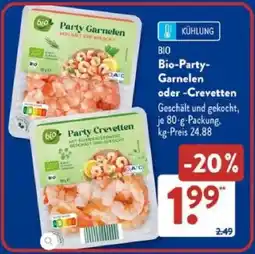 Aldi Süd Bio-Party Garnelen oder Crevetten Angebot