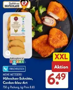 Aldi Süd MEINE METZGEREI Hähnchen-Schnitte, Cordon-bleu-Art Angebot