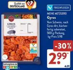 Aldi Süd MEINE METZGEREI Gyros Angebot