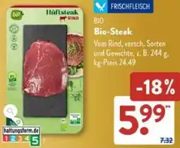 Aldi Süd Bio-Steak Angebot