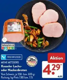 Aldi Süd MEINE METZGEREI Kasseler Lachs- oder Nackenbraten Angebot