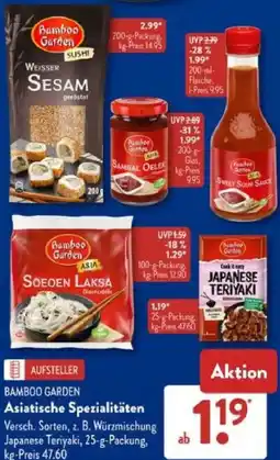 Aldi Süd BAMBOO GARDEN Asiatische Spezialitäten Angebot