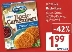 Aldi Süd ALPENHAIN Back-Käse Angebot