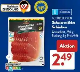 Aldi Süd GUT DREI EICHEN Schwarzwälder Schinken Angebot