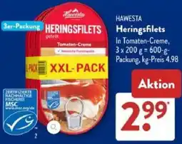 Aldi Süd HAWESTA Heringsfilets Angebot