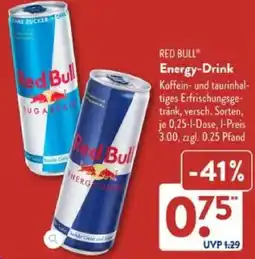 Aldi Süd RED BULL Energy-Drink Angebot