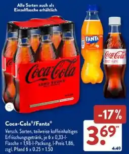 Aldi Süd Coca-Cola/Fanta Angebot