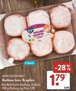 Aldi Süd MEINE KUCHEN WELT Berliner bzw. Krapfen Angebot