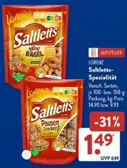 Aldi Süd LORENZ Saltletts Spezialität Angebot
