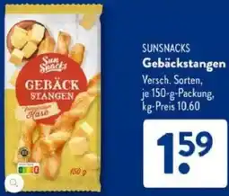 Aldi Süd SUNSNACKS Gebäckstangen Angebot