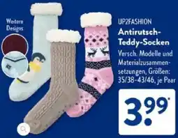 Aldi Süd UP2FASHION Antirutsch Teddy-Socken Angebot