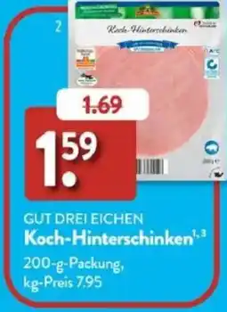 Aldi Süd GUT DREI EICHEN Koch-Hinterschinken Angebot