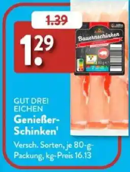 Aldi Süd GUT DREI EICHEN Genießer Schinken Angebot