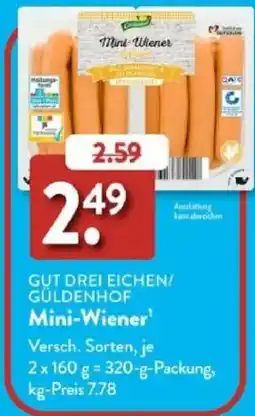 Aldi Süd GUT DREI EICHEN/ GÜLDENHOF Mini-Wiener Angebot