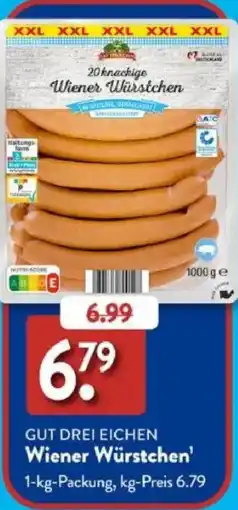 Aldi Süd GUT DREI EICHEN Wiener Würstchen Angebot