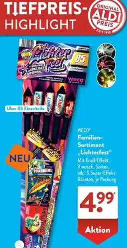 Aldi Süd WECO Familien Sortiment „Lichterfest" Angebot