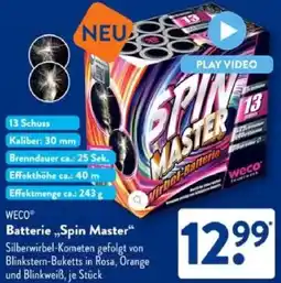 Aldi Süd WECO Batterie ,,Spin Master" Angebot