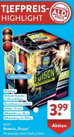 Aldi Süd WECO Batterie „Poison" Angebot