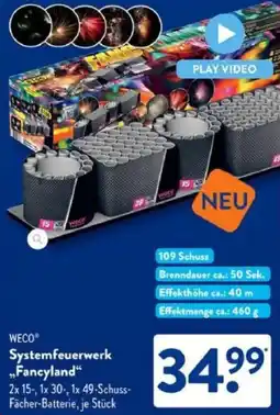 Aldi Süd WECO Systemfeuerwerk „Fancyland" Angebot