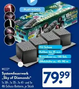 Aldi Süd WECO Systemfeuerwerk „Sky of Diamonds" Angebot