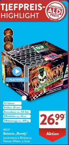 Aldi Süd WECO Batterie „Rowdy" Angebot