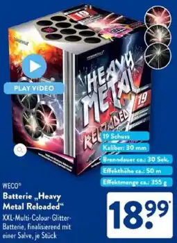 Aldi Süd WECO Batterie „Heavy Metal Reloaded" Angebot