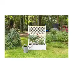 Netto Marken-Discount Pflanzkasten groß mit Spalier 100 cm, weiß Angebot