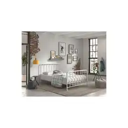 Netto Marken-Discount BRONXX Jugendbett mit Liegefläche 140 x 200 cm, Ausf. Metall Weiß matt Angebot