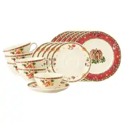 Netto Marken-Discount Seltmann Weiden Teeservice Marieluise Weihnachtsnostalgie 18er Set Angebot