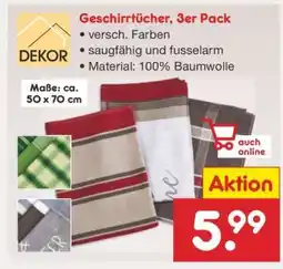 Netto Marken-Discount Geschirrtücher, 3er Pack Angebot