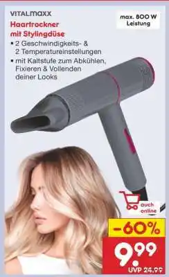 Netto Marken-Discount Haartrockner mit Stylingdüse Angebot