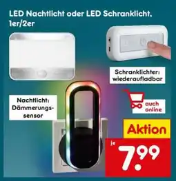 Netto Marken-Discount LED Nachtlicht oder LED Schranklicht, 1er/2er Angebot