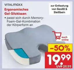 Netto Marken-Discount Ergonomisches Gel-Sitzkissen Angebot