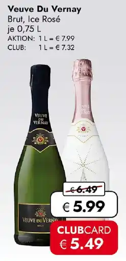 Travel Free Veuve Du Vernay Brut, Ice Rosé Angebot