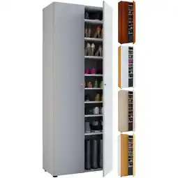 Netto Marken-Discount VCM Holz-Schuhschrank Maße: B. 70 x H. 178 x T. 40 cm Allzweckschrank 9 Fächer - Vandol Angebot