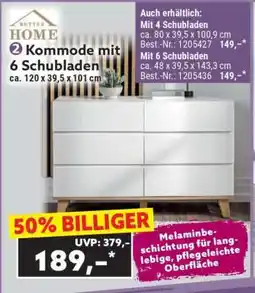 Norma Kommode mit 6 Schubladen Angebot