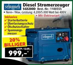 Norma Diesel Stromerzeuger SG5200D Angebot