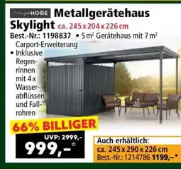 Norma Metallgerätehaus Skylight Angebot