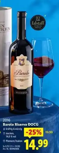Lidl Barolo Riserva DOCG Angebot