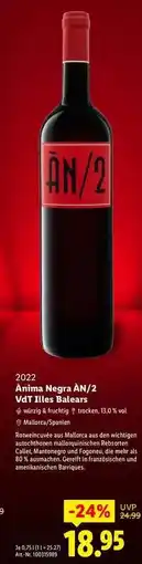 Lidl Anima Negra AN/2 VdT Illes Balears Angebot