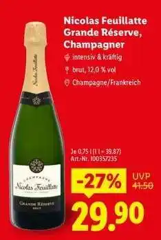 Lidl Nicolas Feuillatte Grande Réserve Champagner Angebot
