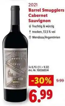 Lidl Barrel Smugglers Cabernet Sauvignon Angebot
