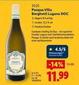 Lidl Pasqua Villa Borghetti Lugana DOC Angebot